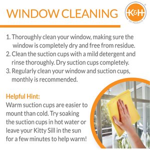 K&H Pet Products EZ Mount Deluxe Bolster Cat Window Perch, Chocolate