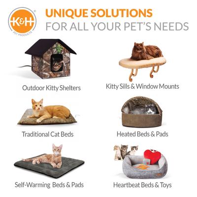Show full view: K&H Pet Products EZ Mount Deluxe Bolster Cat Window Perch Kitty Sill, Chocolate slide 8 of 12