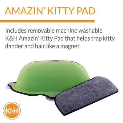 Show full view: K&H Pet Products EZ Mount Kitty Sill Cat Window Perch, Green slide 4 of 11