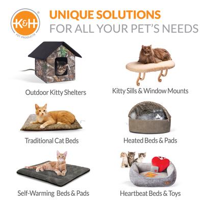 Show full view: K&H Pet Products EZ Mount Penthouse Cat Window Perch Kitty Sill, Grey & Black slide 8 of 11
