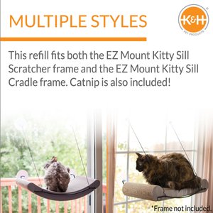 K&H Pet Products EZ Mount Window Kitty Sill Cradle Scratcher Refill, Tan