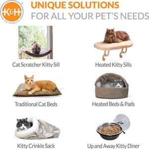 K&H Pet Products EZ Mount Window Kitty Sill Cradle Scratcher Refill, Tan
