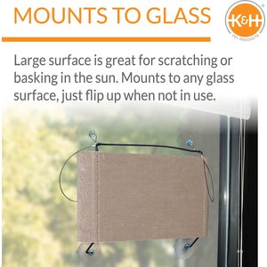 K&H Pet Products EZ Mount Window Scratcher Kitty Sill Cradle, Tan
