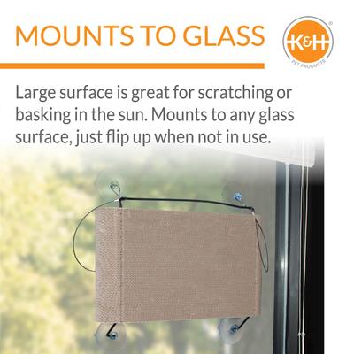 Show full view: K&H Pet Products EZ Mount Window Kitty Sill Cradle Scratcher, Tan slide 3 of 12