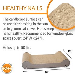 K&H Pet Products EZ Mount Window Kitty Sill with Scratcher, Tan slide 2 of 9