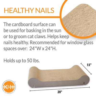 Show full view: K&H Pet Products EZ Mount Window Kitty Sill with Scratcher, Tan slide 2 of 12