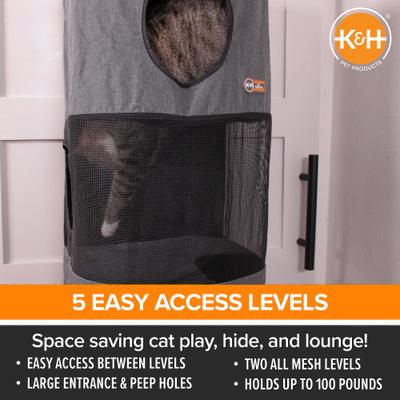 Show full view: K&H Pet Products Hangin' Multi-Story Cat Condo, 5-Story slide 3 of 11