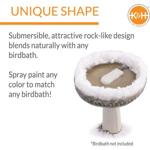 K&H Pet Products Ice Eliminator Super Birdbath Deicer, 80 Watt