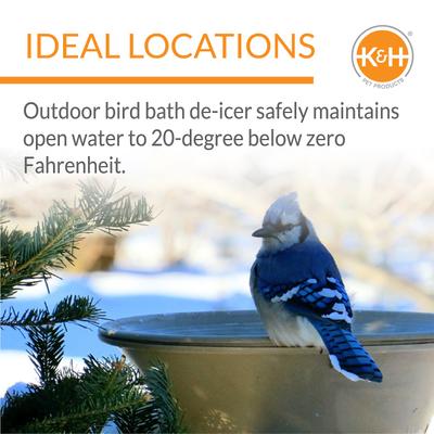 Show full view: K&H Pet Products Ice Eliminator Super Birdbath Deicer, 80 Watt slide 5 of 10