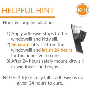 K&H Pet Products Kitty Sill Cat Window Perch Shelf Cushioned Cat Window Seat, Unheated, Gray