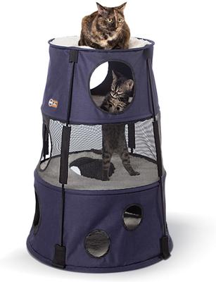 Show full view: K&H Pet Products Kitty Tower Cat Furniture, Blue slide 1 of 11