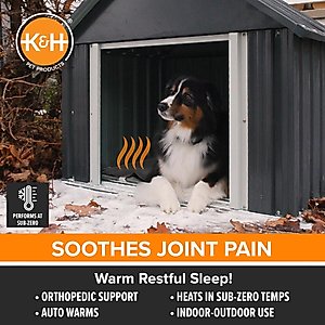 K&H Pet Products Lectro-Soft Outdoor Heated Pad, Gray, Small