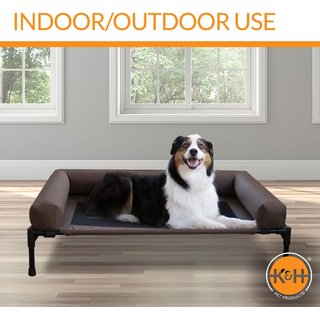 K&H Pet Products Original Bolster Pet Cot Elevated Dog Bed, Chocolate, Large slide 5 of 9