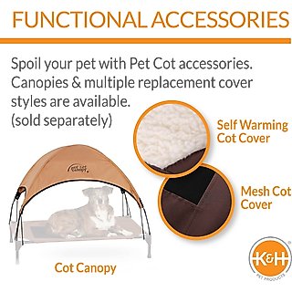 K&H Pet Products Original Bolster Pet Cot Elevated Dog Bed, Chocolate, Large slide 6 of 9