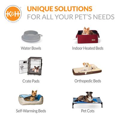 Show full view: K&H Pet Products Outdoor Original Bolster Pet Cot Elevated Dog Bed, Chocolate, Large slide 9 of 12