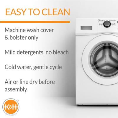 Show full view: K&H Pet Products Outdoor Original Bolster Pet Cot Elevated Dog Bed, Chocolate, Small slide 7 of 12