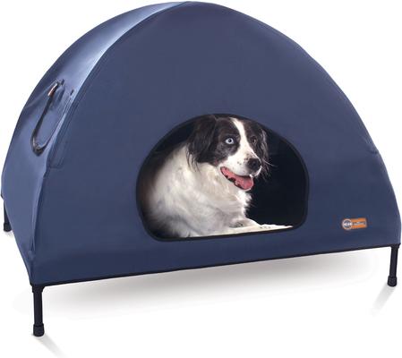 Show full view: K&H Pet Products Original Indoor/Outdoor Covered Elevated Dog Bed, Navy Blue, Large slide 1 of 11