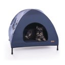 K&H Pet Products Original Indoor/Outdoor Covered Elevated Dog Bed, Navy Blue, Medium