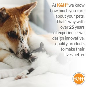 K&H Pet Products Original Indoor/Outdoor Covered Elevated Dog Bed, Navy Blue, Medium
