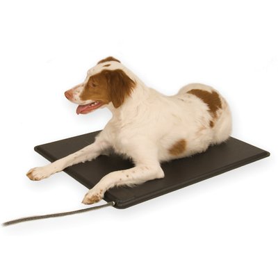 K&H Pet Products K&H Pet Products Original Lectro-Kennel Outdoor Heated Dog Pad with Cover, Black, Medium