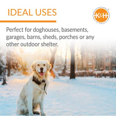 Show full view: K&H Pet Products Original Lectro-Kennel Outdoor Heated Dog Pad with Cover, Black, Medium slide 3 of 12