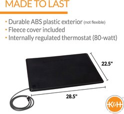 K&H Pet Products Original Lectro-Kennel Outdoor Heated Dog Pad with Cover, Large slide 2 of 9