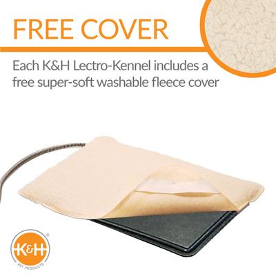 Show full view: K&H Pet Products Original Lectro-Kennel Outdoor Heated Dog Pad with Cover, Large slide 4 of 12