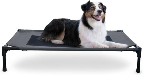 Show full view: K&H Pet Products Original Steel Frame Cot Outdoor Elevated Dog Bed, Charcoal/Black, Large slide 2 of 13
