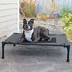 K&H Pet Products Original Steel Frame Pet Cot Elevated Dog Bed, Charcoal/Black, Medium