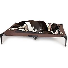 K&H Pet Products Original Steel Frame Pet Cot Elevated Dog Bed, Chocolate/Black, Jumbo