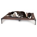 K&H Pet Products Original Steel Frame Pet Cot Elevated Dog Bed, Chocolate/Black, Jumbo