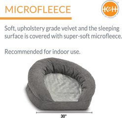 K&H Pet Products Orthopedic Bolster Cat & Dog Bed, Gray, Medium slide 2 of 6