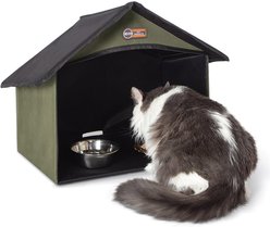 K&H Pet Products Outdoor Dining Room Cat Furniture, Olive