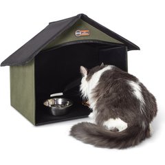 K&H Pet Products Outdoor Dining Room Cat Furniture, Olive