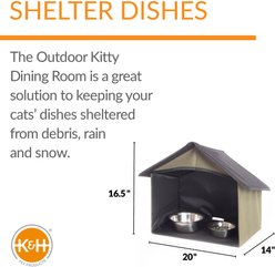 K&H Pet Products Outdoor Dining Room Cat Furniture, Olive slide 2 of 8