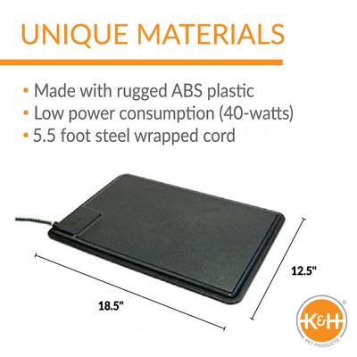 Show full view: K&H Pet Products Outdoor Heated Extreme Weather Kitty Pad & Fleece Cover slide 3 of 13