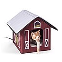 K&H Pet Products Outdoor Heated Kitty House Cat Shelter, Barn