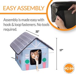 K&H Pet Products Outdoor Heated Kitty House Cat Shelter, Cottage slide 2 of 8