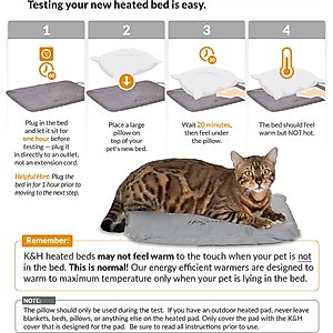 K&H Pet Products Outdoor Heated Kitty House Extra-Wide Cat Shelter, Olive/Black