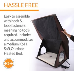 K&H Pet Products Outdoor Heated Multi-Kitty A-Frame House