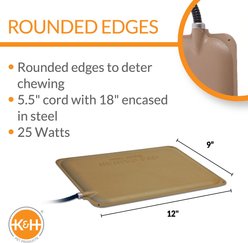 K&H Pet Products Outdoor Heated Small Animal Pad, Tan slide 2 of 8