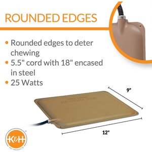 K&H Pet Products Outdoor Heated Small Animal Pad, Tan