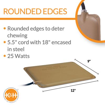 Show full view: K&H Pet Products Outdoor Heated Small Animal Pad, Tan slide 2 of 11