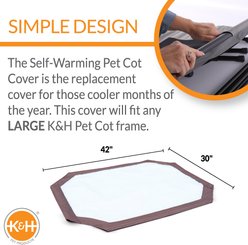 K&H Pet Products Self-Warming Cot Cover for Elevated Dog Bed, Large slide 2 of 8