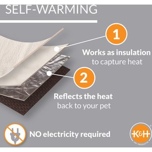 K&H Pet Products Self-Warming Cot Cover for Elevated Dog Bed, Large