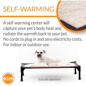 K&H Pet Products Self-Warming Cot Cover for Elevated Dog Bed, Large
