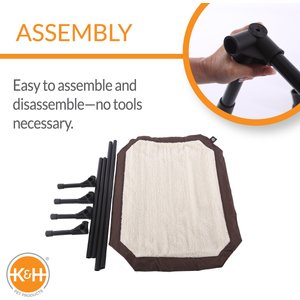 K&H Pet Products Self-Warming Cot Cover for Elevated Dog Bed, Large