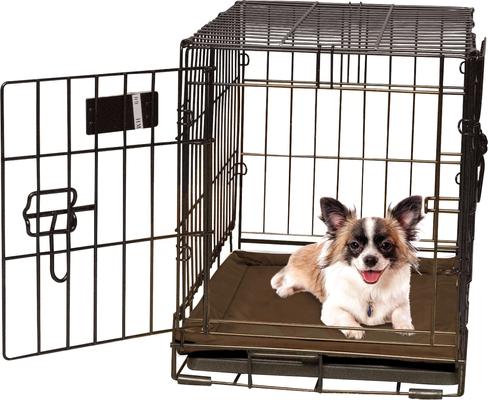 Show full view: K&H Pet Products Self-Warming Dog Crate Pad, Mocha, 14 x 22 in slide 1 of 12