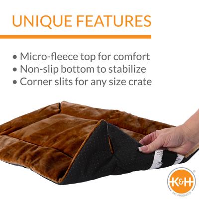 Show full view: K&H Pet Products Self-Warming Dog Crate Pad, Mocha, 20 x 25 in slide 4 of 13
