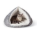 K&H Pet Products Self-Warming Hut Dog & Cat Bed, Gray, Small